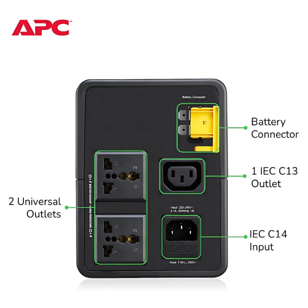 เครื่องสำรองไฟฟ้า APC 700VA 360 วัตต์ รุ่น BVX700LUI-MS EASY UPS 2 ช่อง ป้องกัน ไฟตก ไฟเกิน